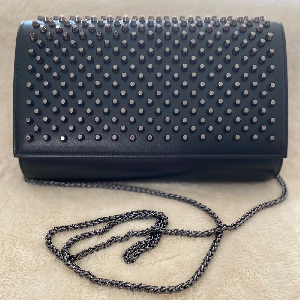 Paloma Spike Leather Clutch